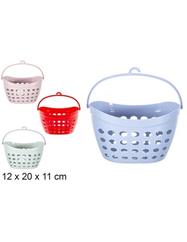 CESTA PLASTICO PARA PINZAS COLORES