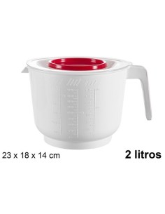 JARRA PLASTICO MEDIDORA CON TAPA 2 L.