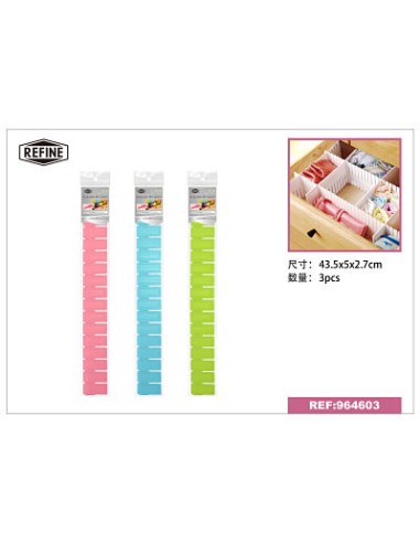 SEPARADOR DE CAJONES 3PCS 43.5*5*2.7CM