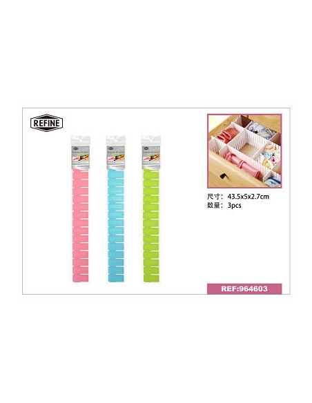 SEPARADOR DE CAJONES 3PCS 43.5*5*2.7CM