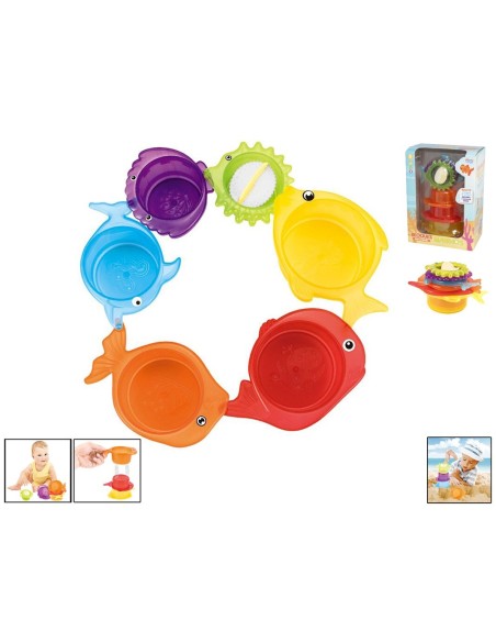 BLOQUES APILABLES AMIGOS MARINOS 6 PIEZAS