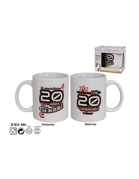 TAZA 330ML FELICES 20