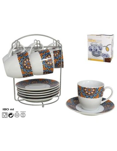 TAZA 180CC SET 6UND OREGÓN C/PLT+SOPOR
