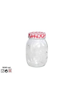 TARRO 500ML C/TAPA ROJA