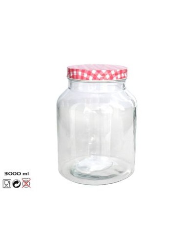 TARRO 3000ML C/TAPA ROJA