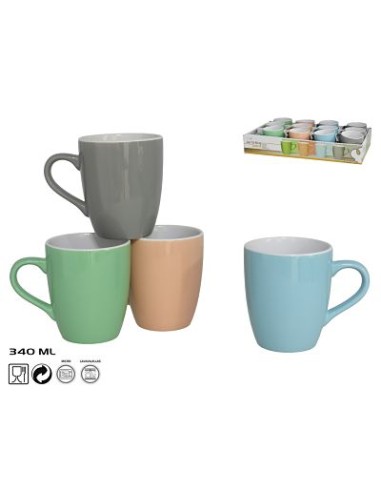 TAZA 340ML MUG GALICIA CERÁMICA 4 SURT.