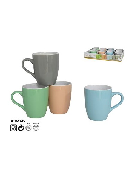 TAZA 340ML MUG GALICIA CERÁMICA 4 SURT.