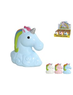 HUCHA UNICORNIO SARAH 9,7x6x10CM SURTIDO