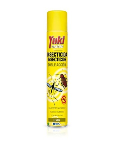 INSECTICIDA SPRAY 1000CC AMARILLO DOBLE ACCION YUKI