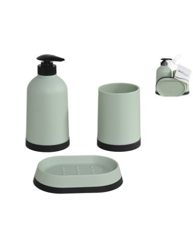 SET BAÑO 3 PCS CLASSIC VERDE