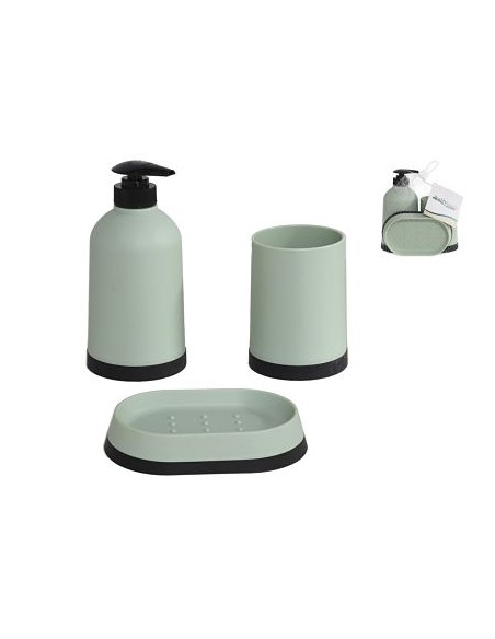 SET BAÑO 3 PCS CLASSIC VERDE