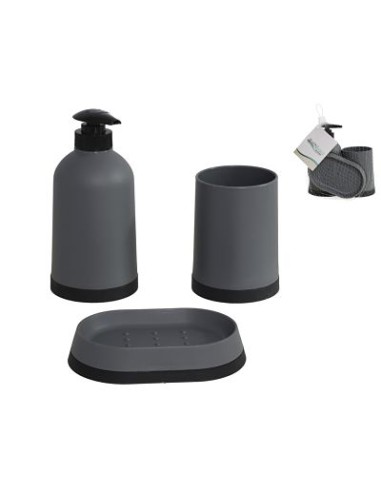 SET BAÑO 3 PCS CLASSIC NEGRO