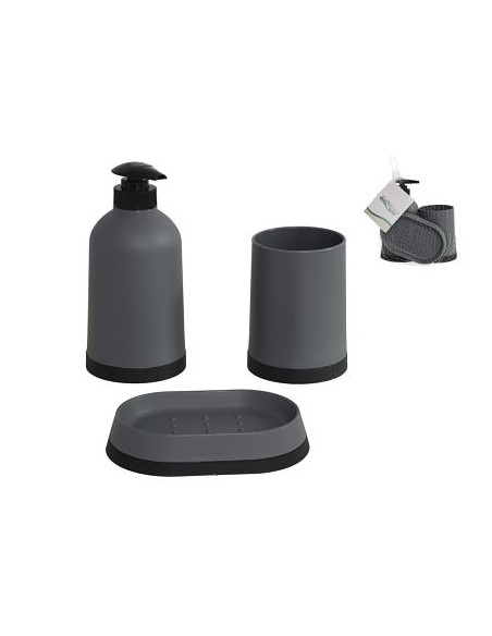 SET BAÑO 3 PCS CLASSIC NEGRO