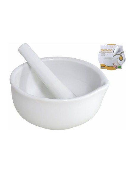 MORTERO 14.5x15.5x7.2CM PORCELANA BLANCO