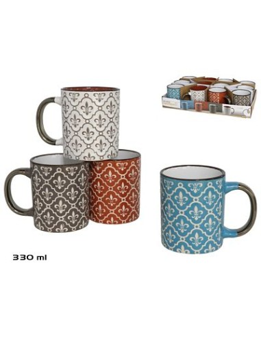 TAZA 330ML COPENHAGUE GRES SURTIDO