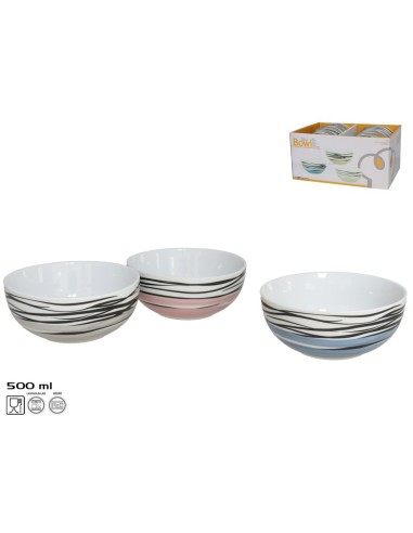 BOWL DALI 14CM PORCELANA 3 SURT