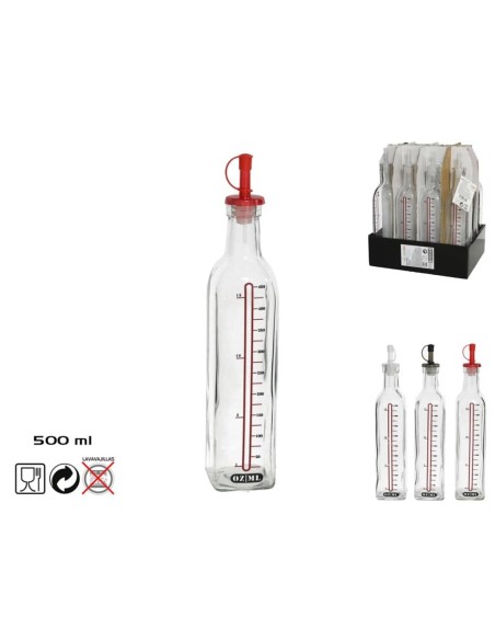 ACEITERA/VINAGRERA 500ML CRISTAL C/ MEDIDA