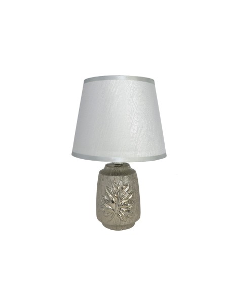 LAMPARA 18X28CM MESA LEAF PLATA