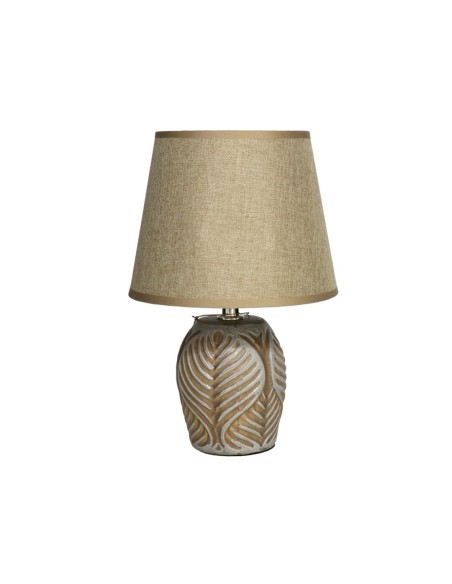 LAMPARA MESA CERAM BALSAS 17X17X27CM GRI