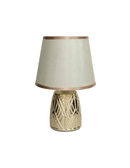 LAMPARA MESA CERAM ATOYAC 17X17X27CM ORO