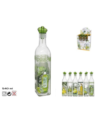 ACEITERA/VINAGRERA 540ML CRISTAL 6 SURT.