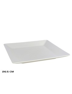 PLATO 26.5CM LLANO CUADRADO BLANCO