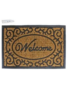 FELPUDO COCO Y GOMA 40X60CM WELCOME