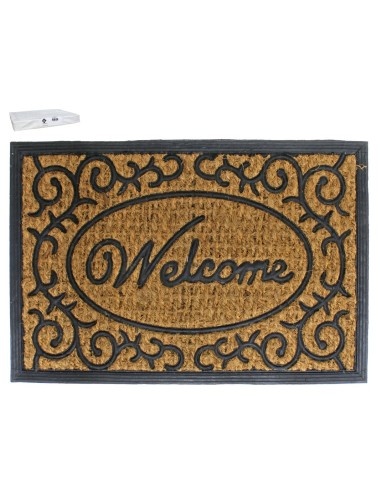 FELPUDO COCO Y GOMA 40X60CM WELCOME