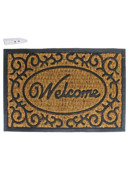 FELPUDO COCO Y GOMA 40X60CM WELCOME