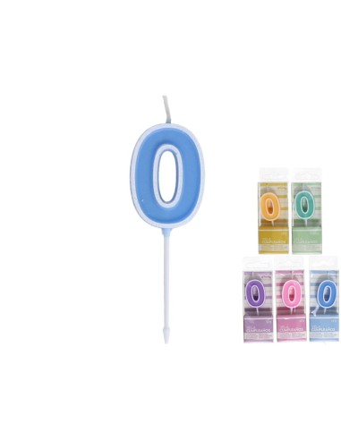 VELA CUMPLEAÑOS COLOR SURT. NÂº0