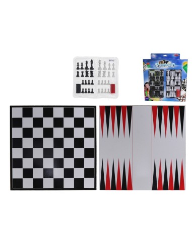 JUEGO AJEDREZ Y DAMAS 30X34X4 CM