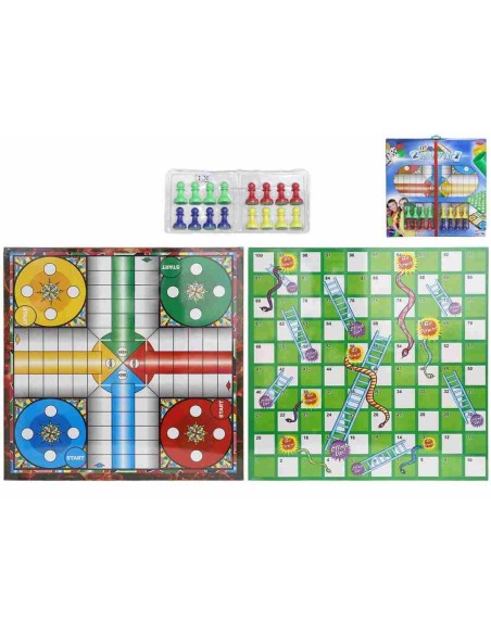 JUEGO PARCHIS Y ESCALERA 40X40X3CM
