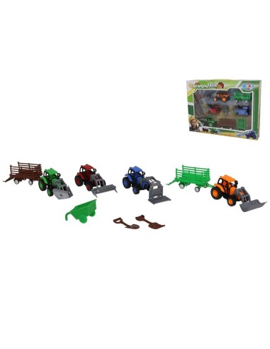 SET VEHICULOS GRANJA CON 7 PCS 38X6X29 CM