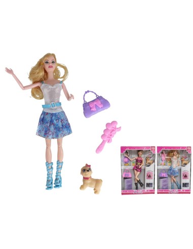 MUÑECA MODERN C/ACC 4PZS 2STD 33X5X23CM