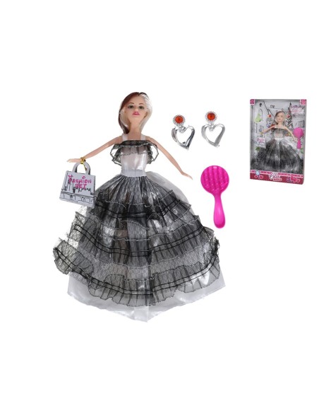 MUÑECA PRINCESA CON ACCESORIOS  23X5X33 C