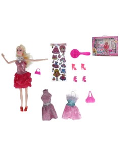 MUÑECA C/ ACCESORIOS 8 PCS 45X6X34 CM