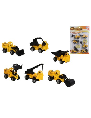 SET 6 VEHICULOS CONSTRUCCI0N 26X4X38CM