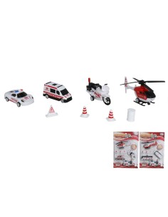 SET VEHICULOS  8PZS 2STD 26X4X38 CM