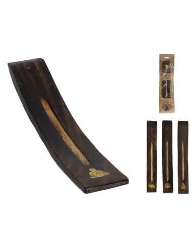 PORTA INCIENSO CURVO 25,4X3,5CM 3 SURT.