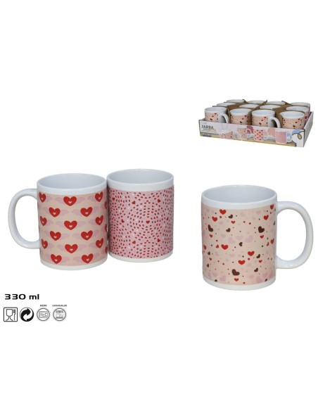 TAZA 330ML MUG CERAMICA 3 SURTIDOS