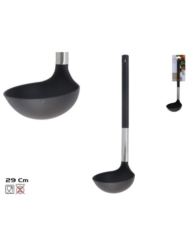 CAZO DE COCINA NEGRO ACERO TOGO 29X8,5CM