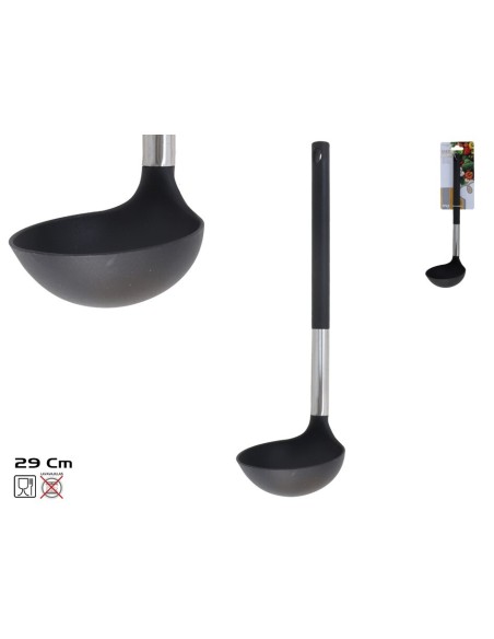 CAZO DE COCINA NEGRO ACERO TOGO 29X8,5CM