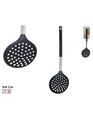 ESPUMADERA DE COCINA NEGRO ACERO TOGO 34,5X10CM