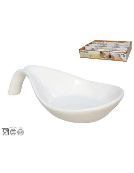 CUCHARA 13.5X8X3.5CM GOTA PORCELANA LUNA