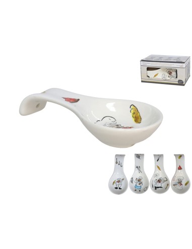 PORTACUCHARAS CERAMICA 8X3X16CM 4 SURTIDOS