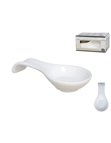 PORTACUCHARAS 8X3X16CM CERAMICA  BLANCO