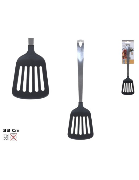 ESPATULA ACERO CALADA 31X8CM