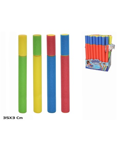 EXPOSITOR PISTOLA DE AGUA FOAM SUCCION 35X3 CM