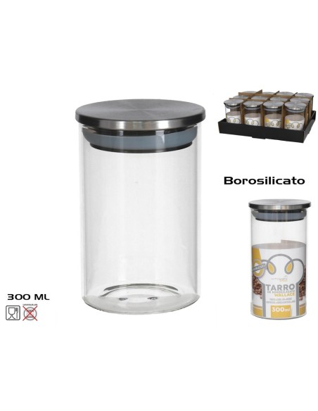 TARRO BOROSILICATO 300ML T/METALICA WALLACE