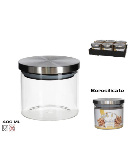 TARRO BOROSILICATO 400ML T/METALICA WALLACE